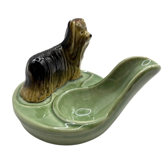 Vintage WADE England Yorkshire Terrier Yorkie Porcelain Ornamental Pipe Rest - Picture 5 of 9